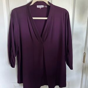 Calvin Klein Women's Deep Purple Blouse